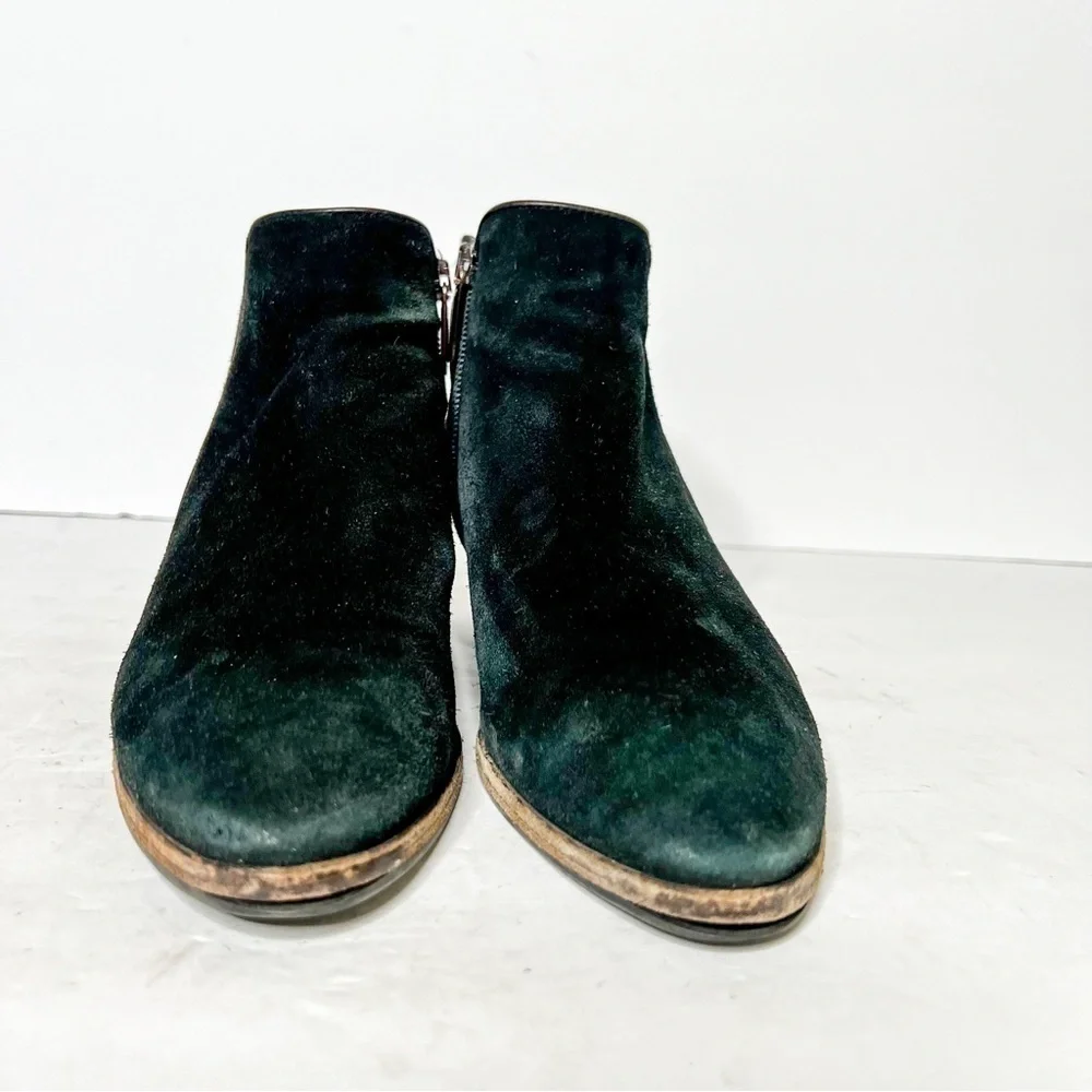 Aquatalia Black Suede Heeled Point Ankle Booties Size 7.5 Women’s